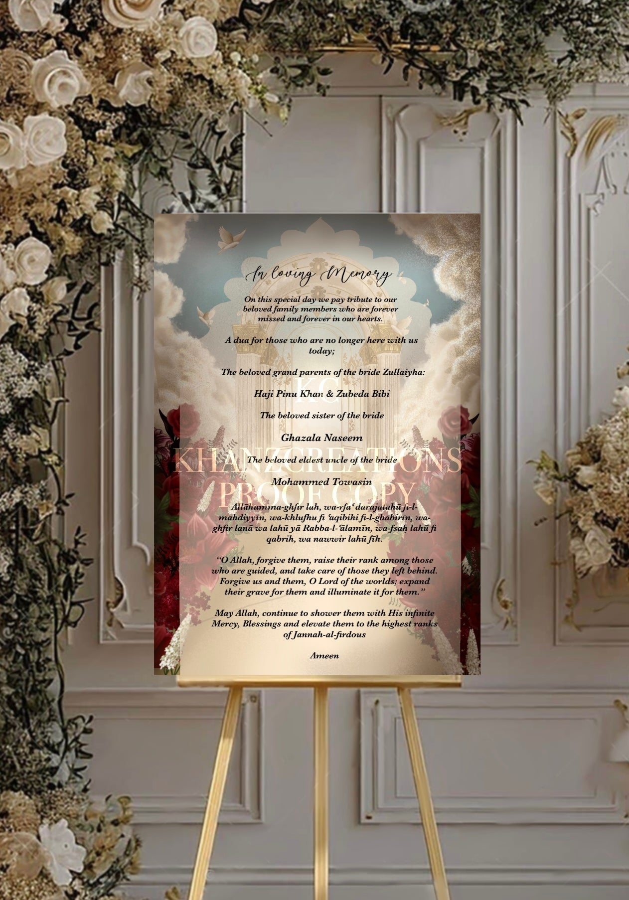 Gates of heaven Memorial board
