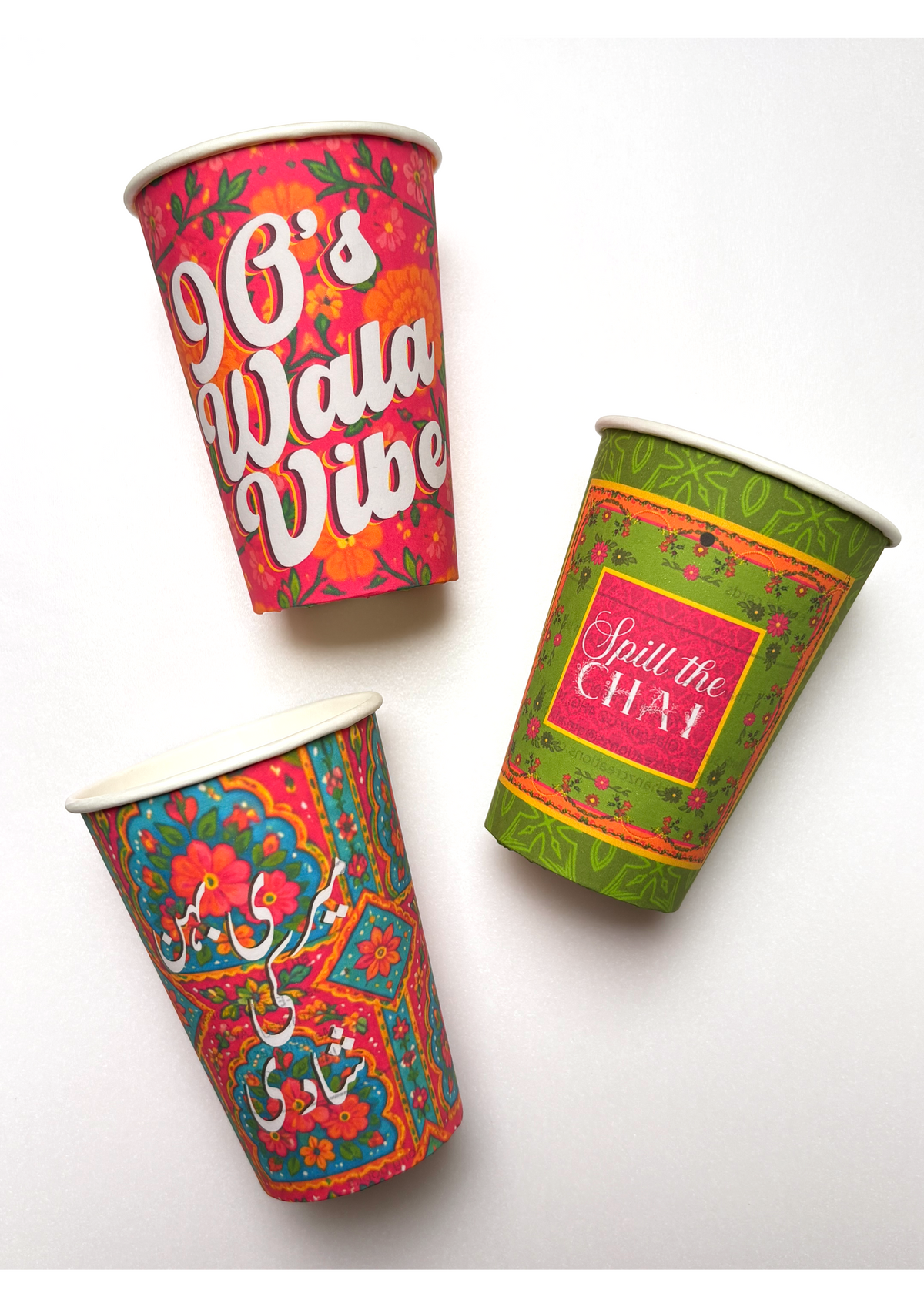 Custom 90’s chai cups