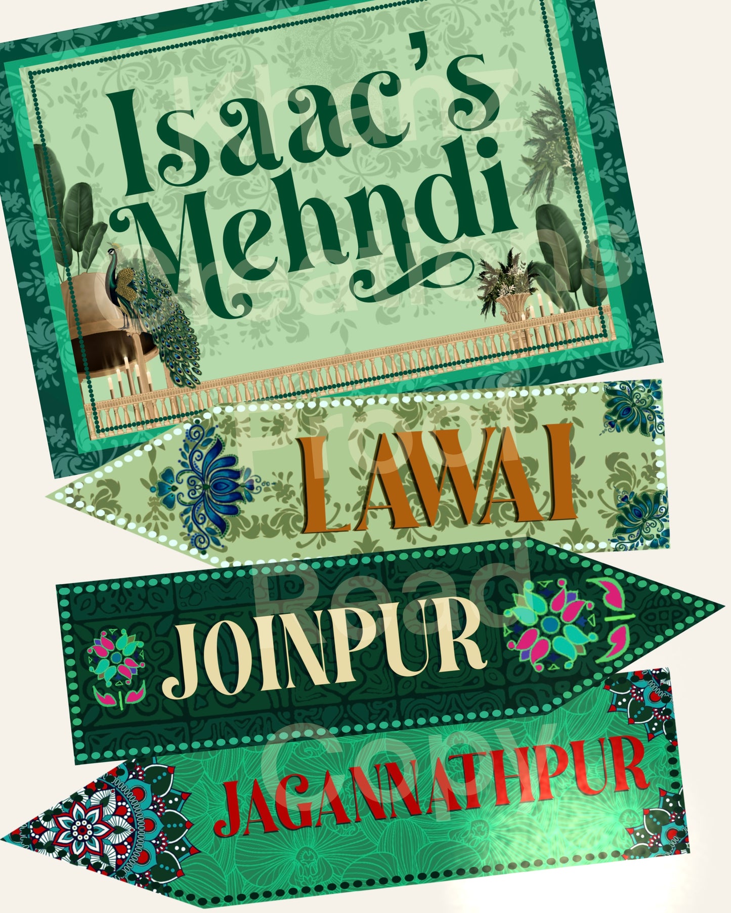 Destination Arrow Signs (Masc)