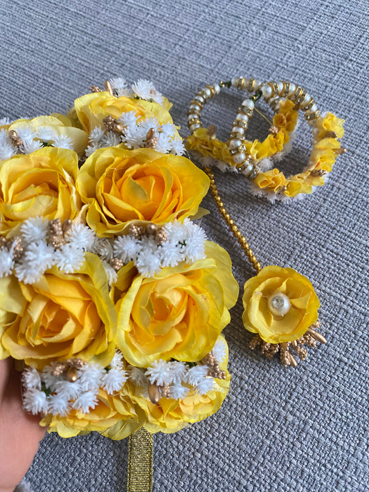 Artifical silk floral set