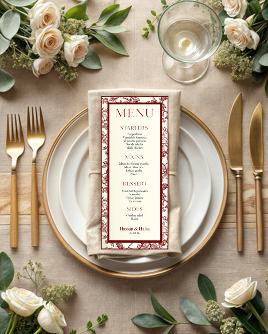 Floral menu Vol. 2