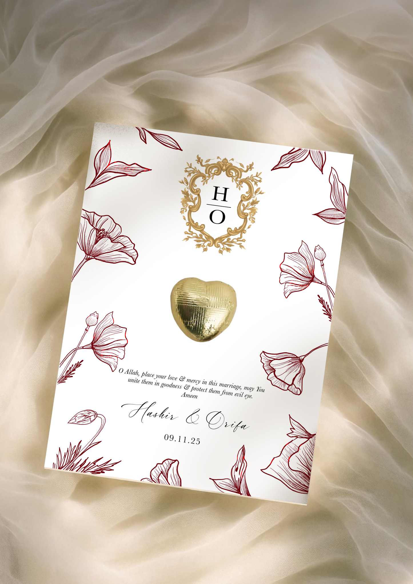 Chocolate heart favours