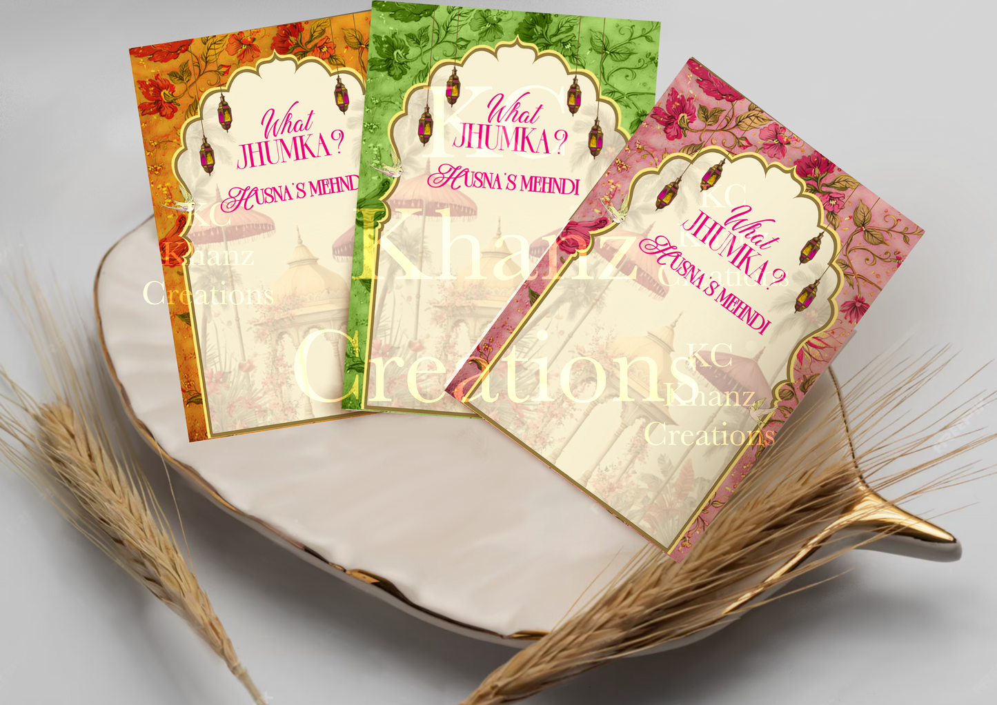 Mughal jhumka earring cards (bespoke)