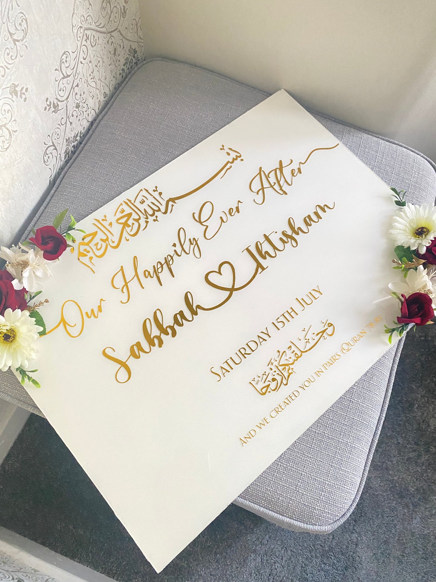 Acrylic Welcome sign