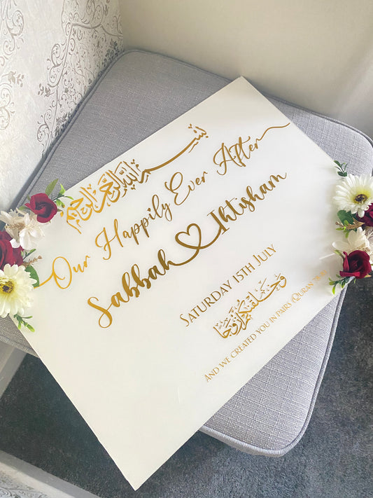 Acrylic Welcome sign