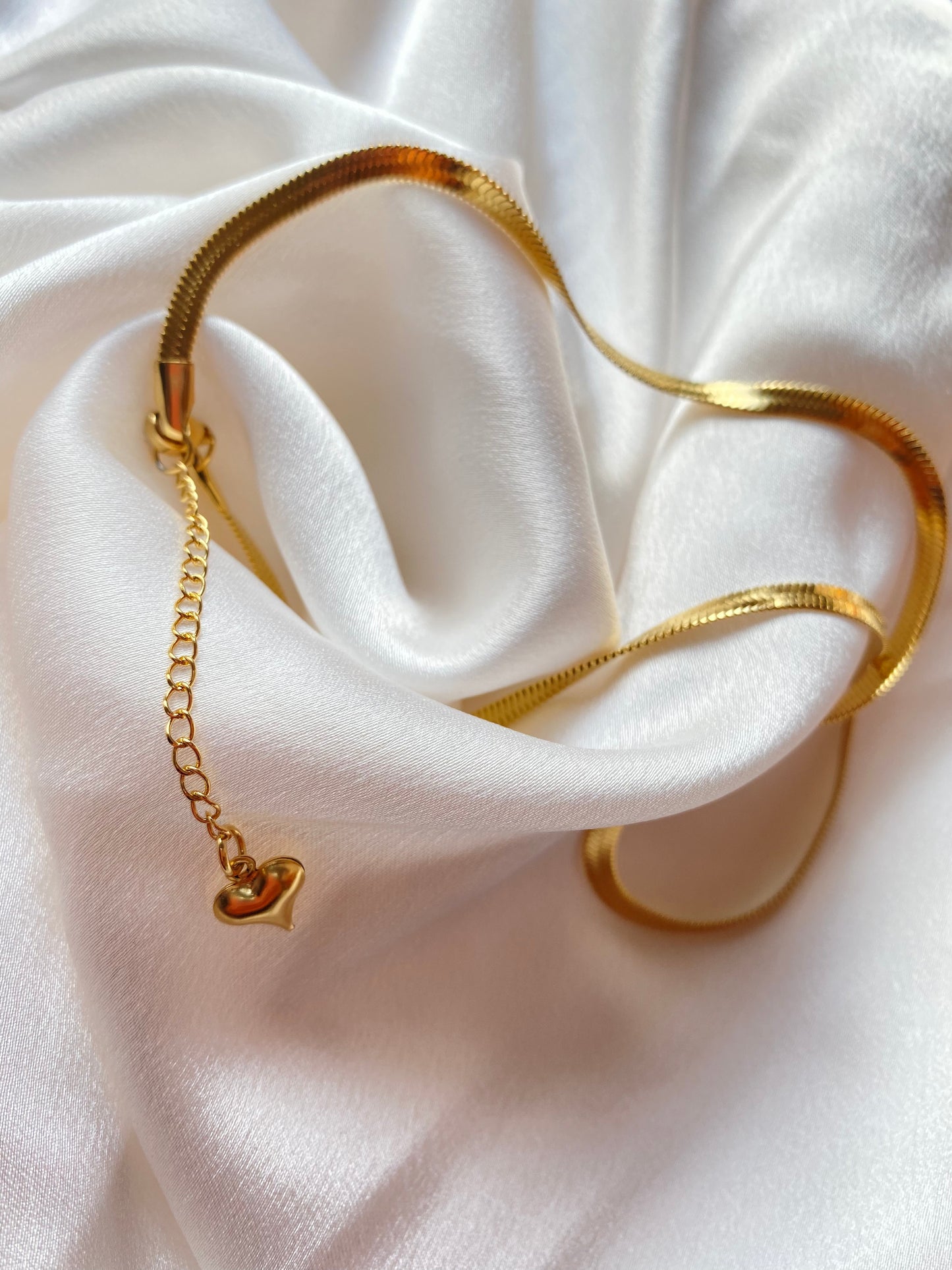 Flat snake bone necklace
