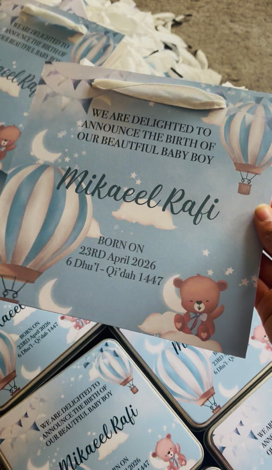 Baby favour bags