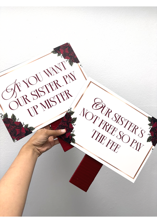 Wedding entrance signs