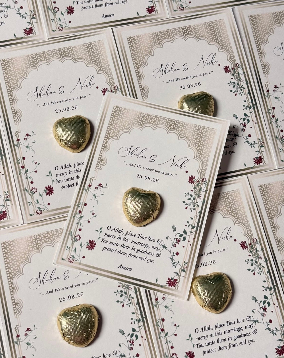 Chocolate heart favours