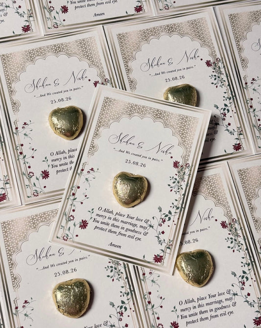Chocolate heart favours