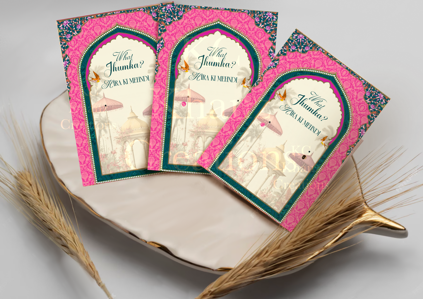 Mughal jhumka earring cards (bespoke)