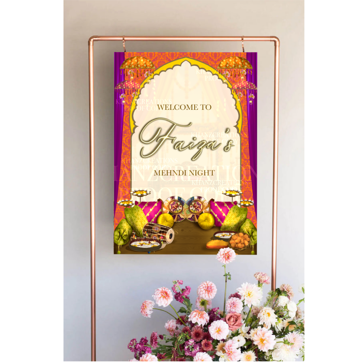 Mehndi Welcome board
