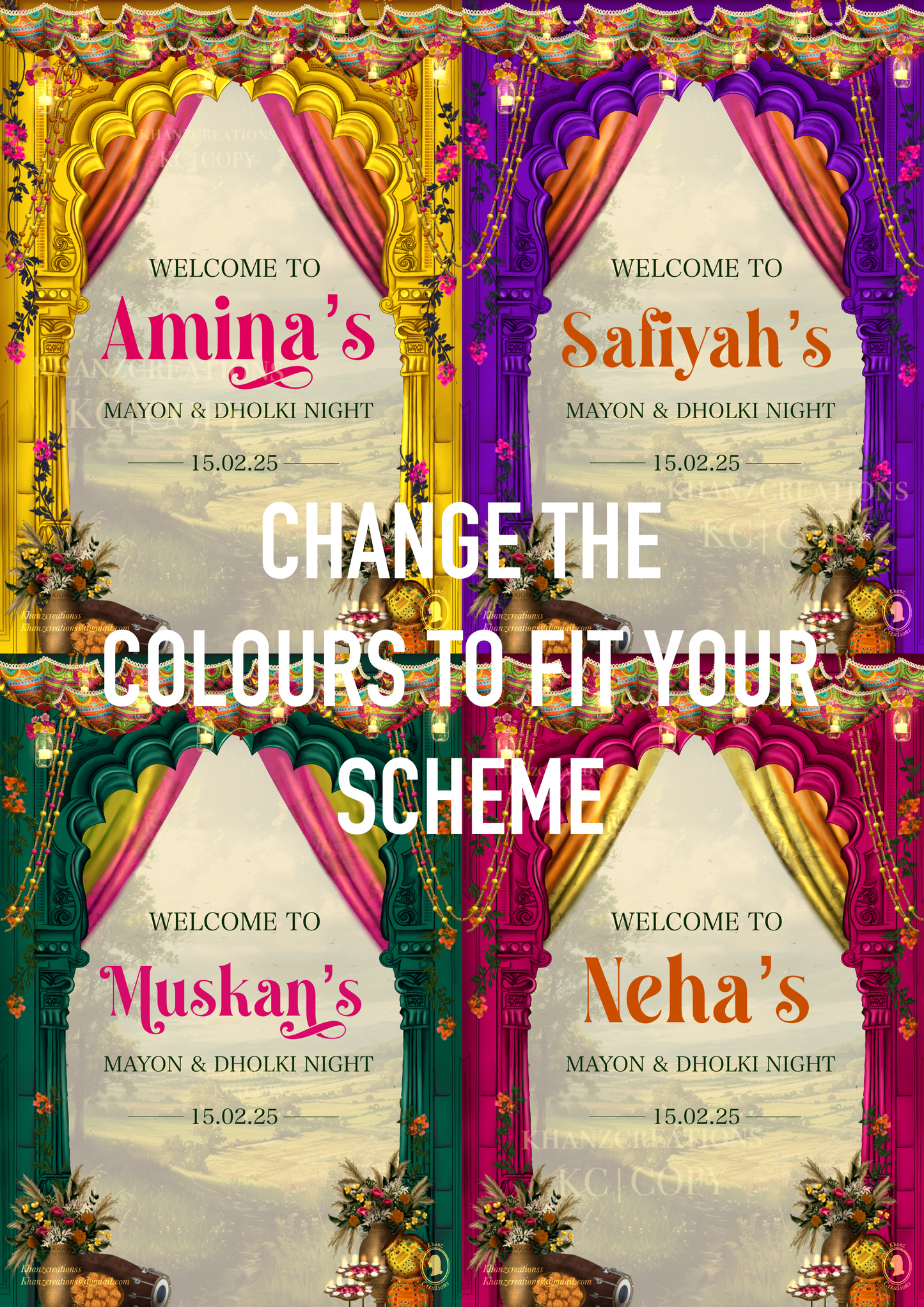 Pulchrous Mehndi Welcome Board