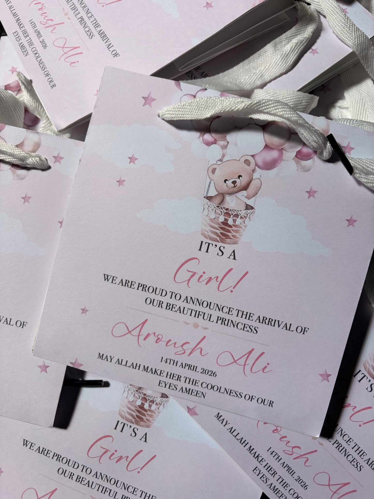 Baby favour bags