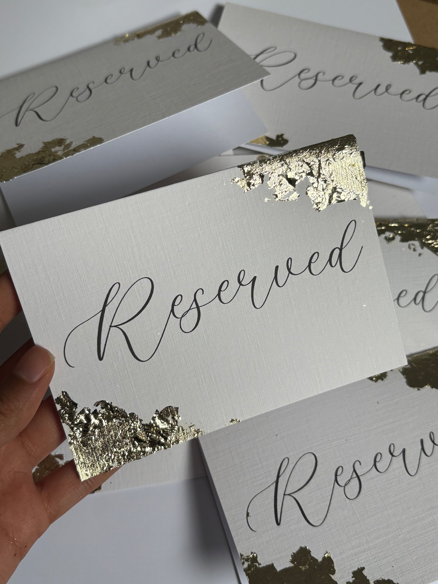 Gold leaf Place cards (A6)