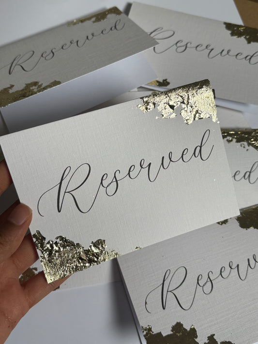 Gold leaf Place cards (A6)
