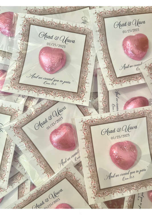 Chocolate Heart favours