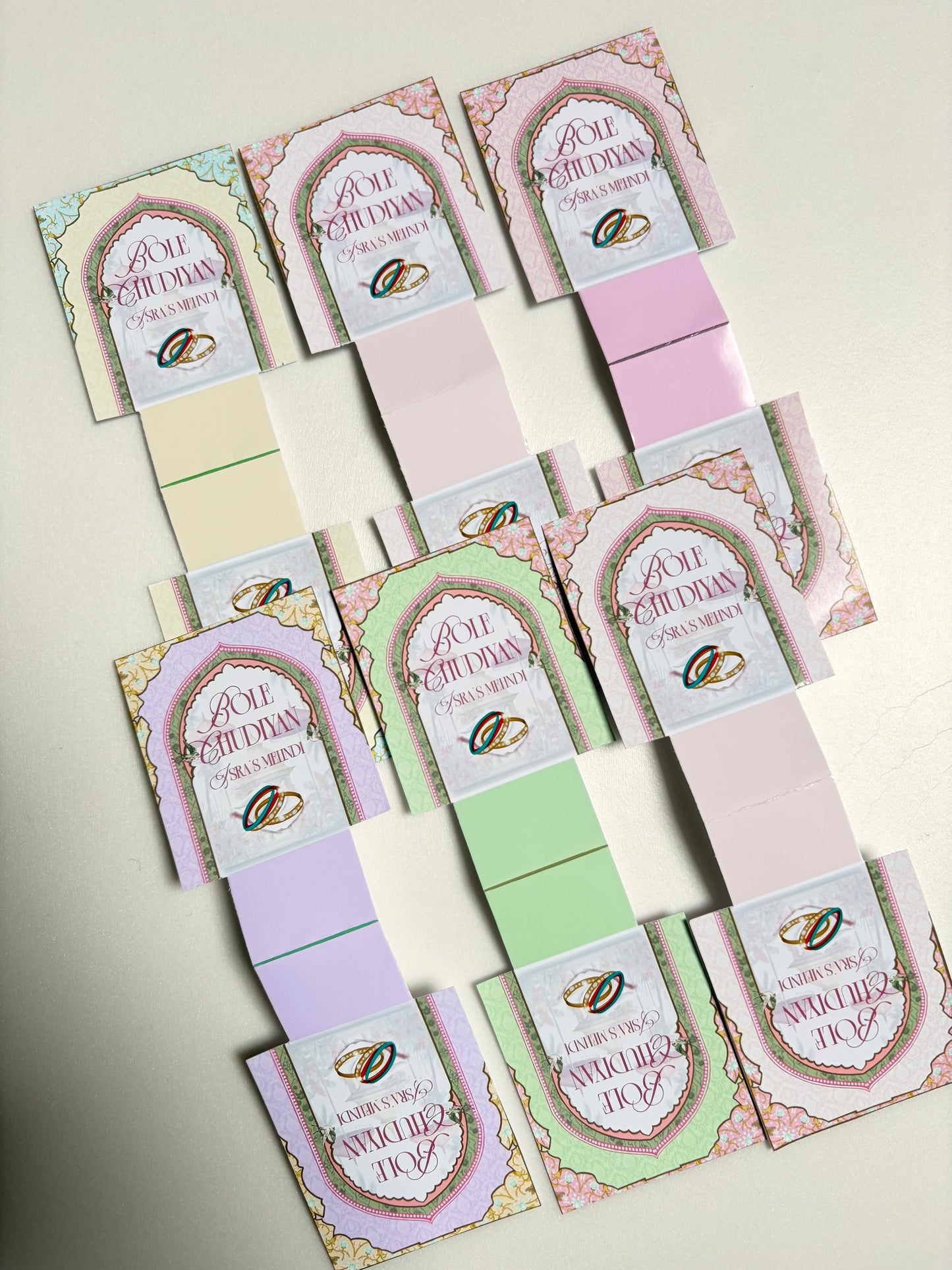 Pastel Mughal bangle tags