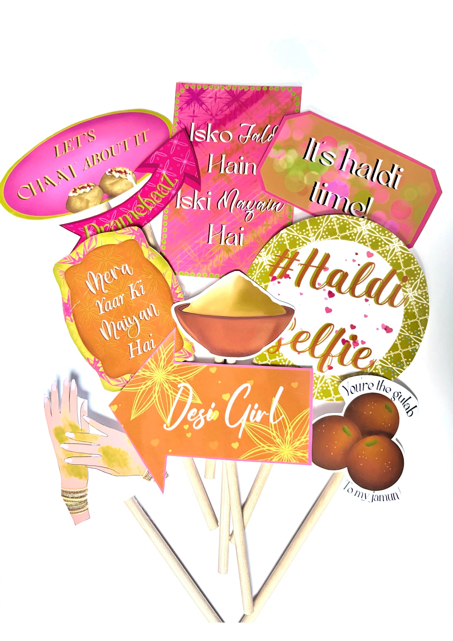 Haldi/maiyan mini props
