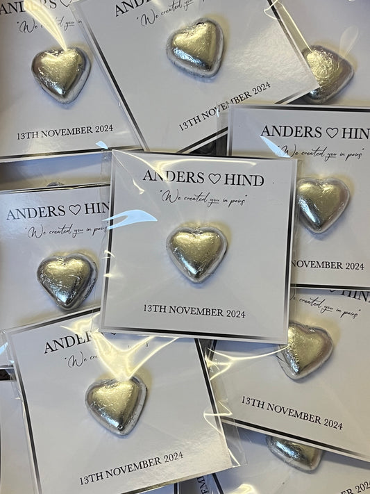 Minimal choc heart favours