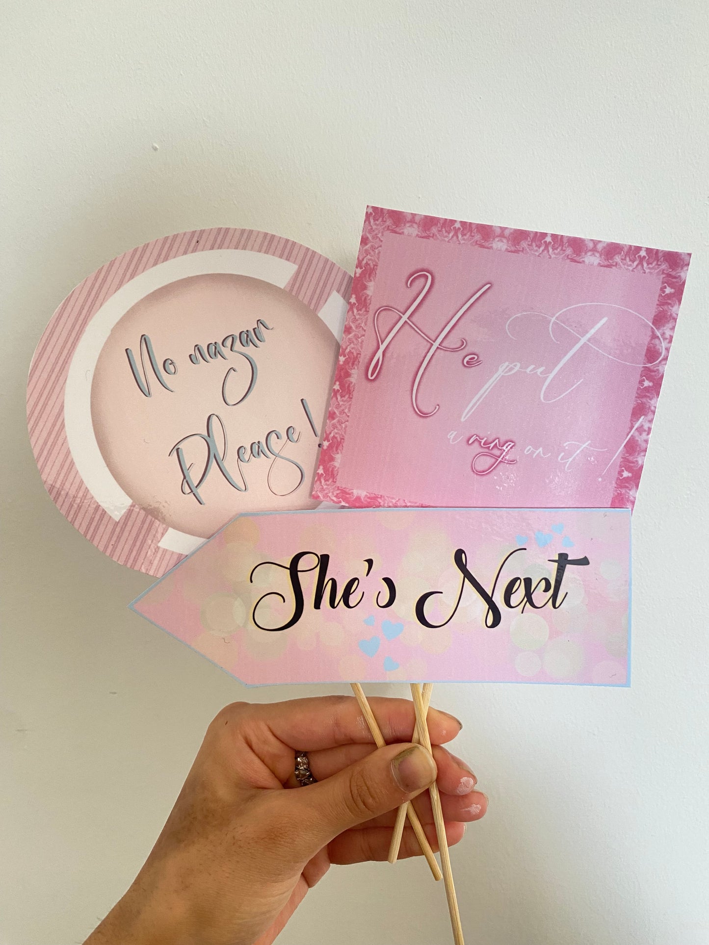 Bridal shower mini props