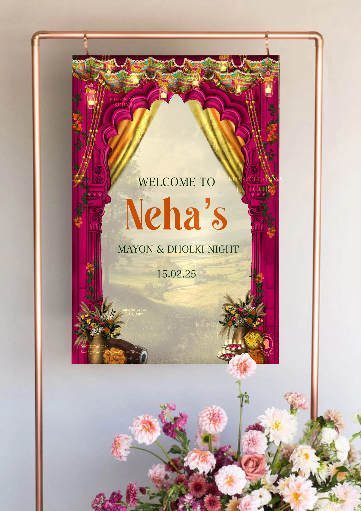Pulchrous Mehndi Welcome Board