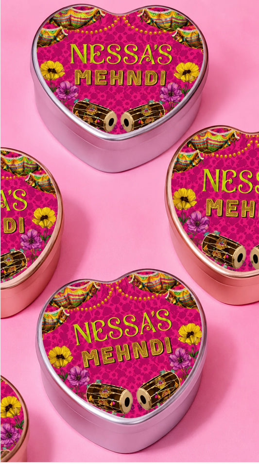 Heart sweet tins