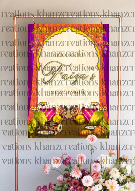 Mehndi Welcome board