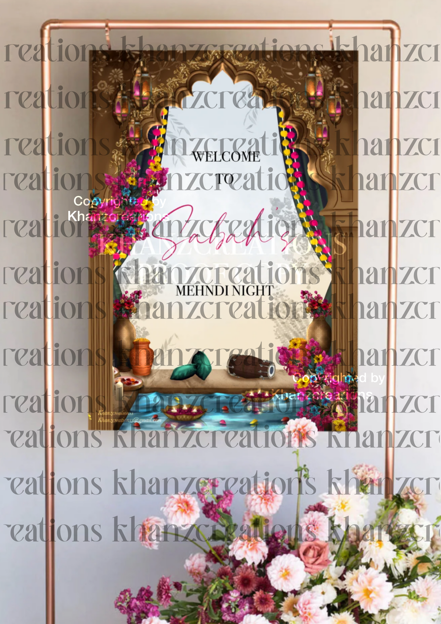Rangeen Mehndi Welcome board