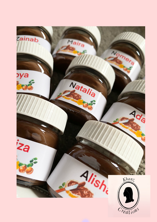 Personalised Nutella jars